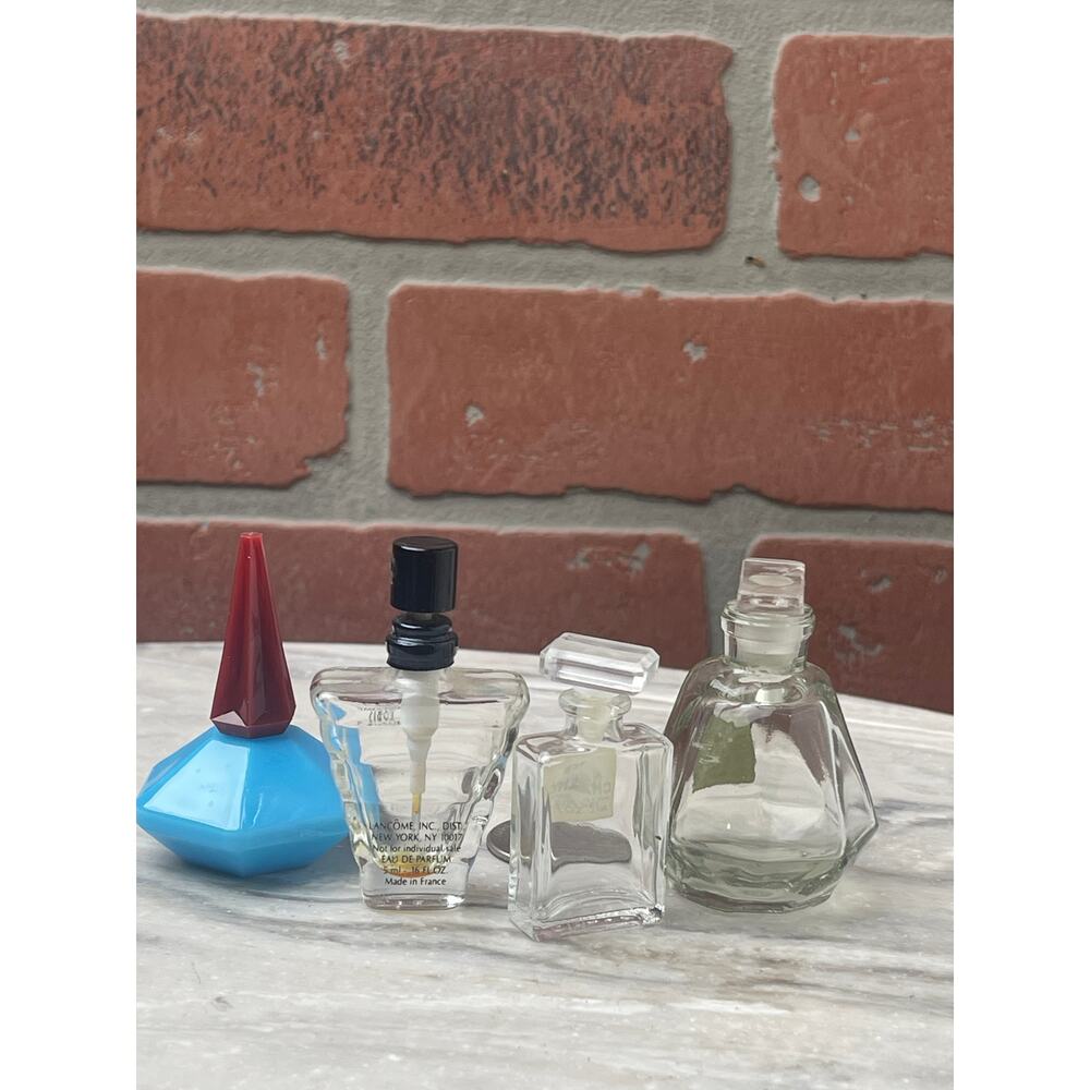 Perfume Miniatures Lot of 4Chanel No 5 Lancome Tresor Cacharel LouLou Empty VTG